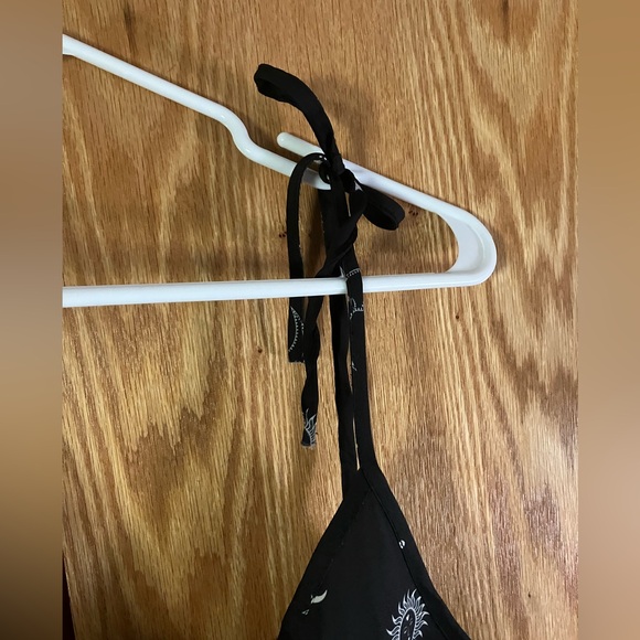 Skinny Dip London ASOS Celestial Sun and Moon tie strap black slip dress Size 6 - Picture 6 of 13